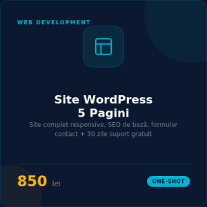 Site WordPress de prezentare (5 pagini)