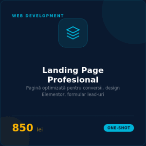 Creare landing page profesional