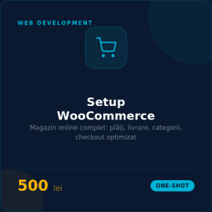 Setup WooCommerce — magazin online