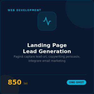 Creare landing page pentru lead generation