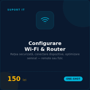 Configurare rețea Wi-Fi & Router