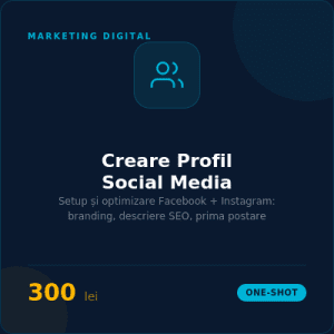 Creare și optimizare profil social media