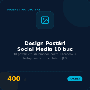 Design postări social media (10 bucăți)