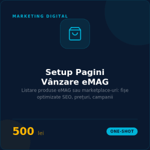 Setup pagini vânzare pe eMAG & Marketplace-uri