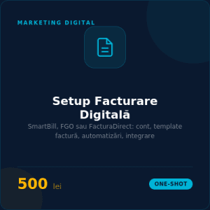 Setup facturare digitală (SmartBill/FGO/FacturaDirect)