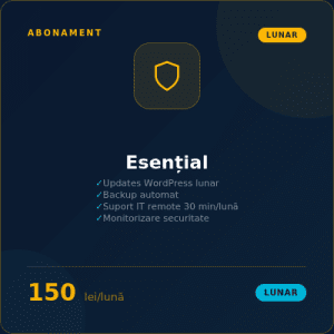 Abonament Esențial — mentenanță lunară