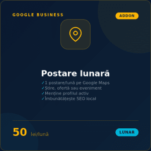 Postare lunară Google Business Profile