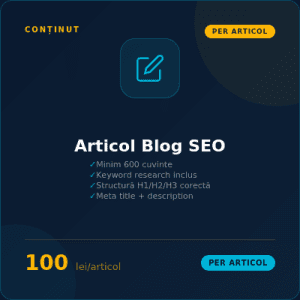 Articol blog SEO (1 articol)