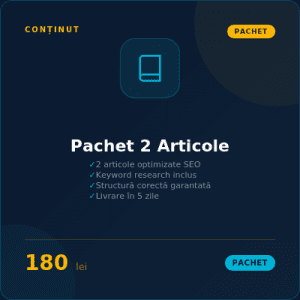 Pachet 2 articole blog SEO