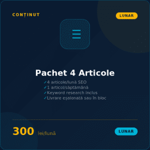 Pachet 4 articole blog SEO — lunar